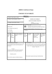 Annex 6: Certificate of Origin