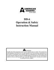 DD-6 Operators Manual - American Augers, Inc.