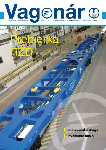 Shimmns ŽS Cargo Investičné akcie - Tatravagónka Poprad