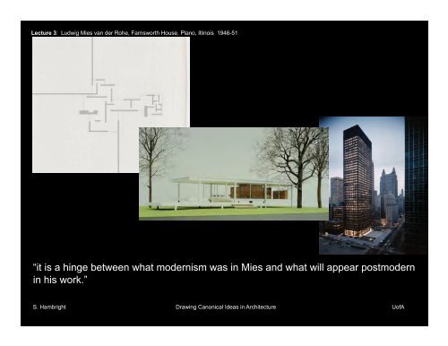 The Umbrella Diagram Ludwig Mies van der Rohe, Farnsworth House