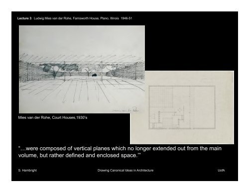 The Umbrella Diagram Ludwig Mies van der Rohe, Farnsworth House