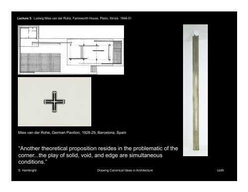 The Umbrella Diagram Ludwig Mies van der Rohe, Farnsworth House