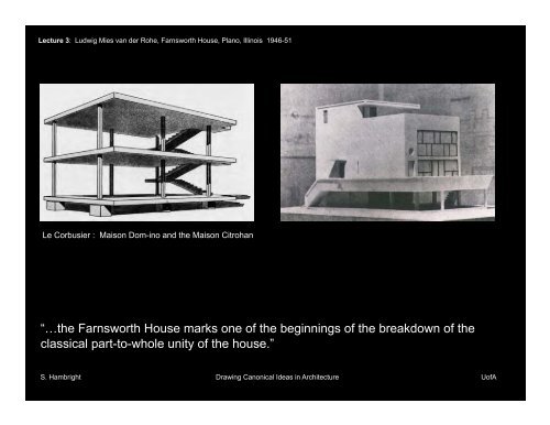 The Umbrella Diagram Ludwig Mies van der Rohe, Farnsworth House