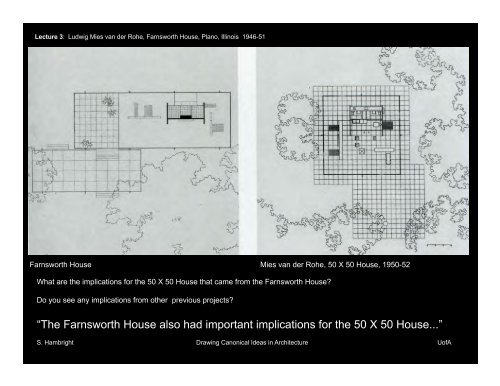 The Umbrella Diagram Ludwig Mies van der Rohe, Farnsworth House