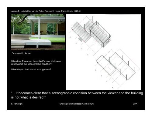 The Umbrella Diagram Ludwig Mies van der Rohe, Farnsworth House