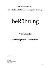 Projektstudie Seelsorge mit Trauernden - Jörg Keßen