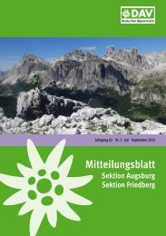 Mitteilungsblatt 2012/3 (PDF, 6,4 MB) - Alpenverein Augsburg