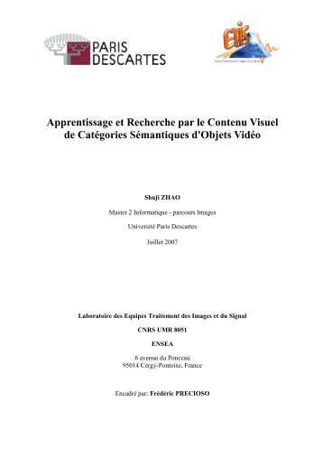 Apprentissage et Recherche par le Contenu Visuel ... - ETIS - ENSEA