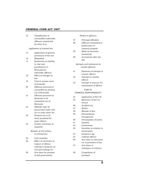 Criminal Code Act 1907 CONSOLIDATED - Politics.bm