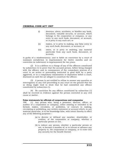 Criminal Code Act 1907 CONSOLIDATED - Politics.bm