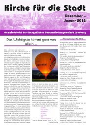 Dezember ? Januar 2012 - Evangelische Gesamtkirchengemeinde ...