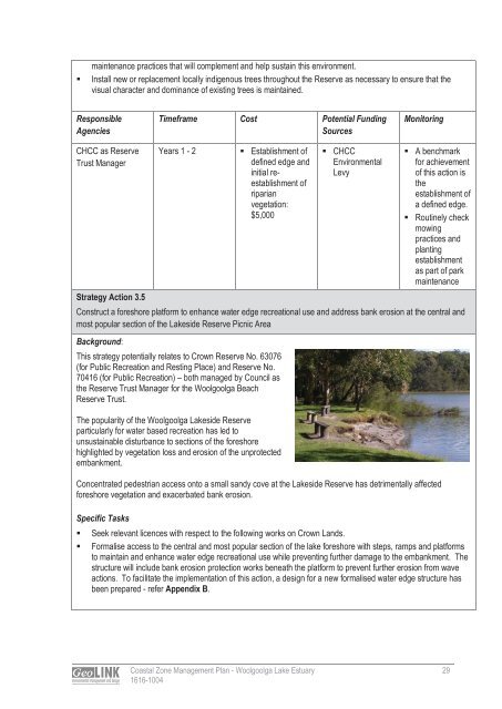 Woolgoolga Lake Estuary Coastal Zone Management Plan (7.9MB)