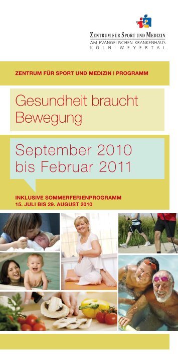 Gesundheit braucht Bewegung September 2010 bis Februar 2011