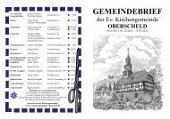 Taufen - Evangelische Kirchengemeinde Oberscheld