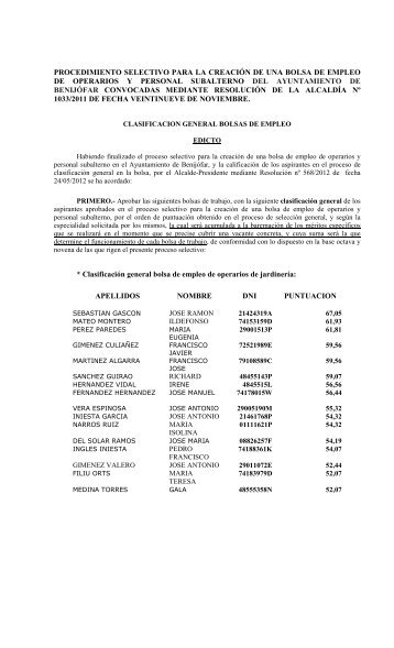 documento - Ayuntamiento de BenijÃ³far