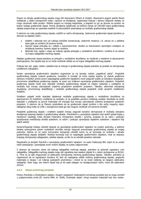 Federalni plan upravljanja otpadom 2012-2017(1). - Federalno ...