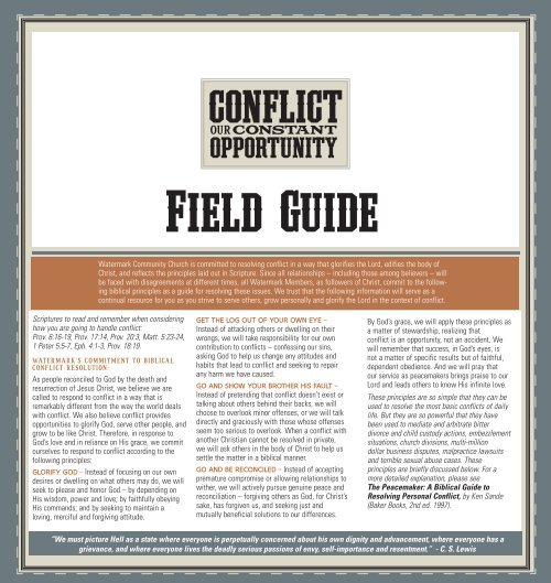 The Conflict Field Guide - Watermark Community Church