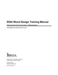 RISA Wood Design Training Manual - RISA Technologies