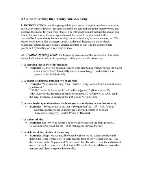 A Guide to Writing the Literary Analysis Essay.pdf