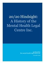 20/20 Hindsight: A History of the Mental Health ... - Community Law