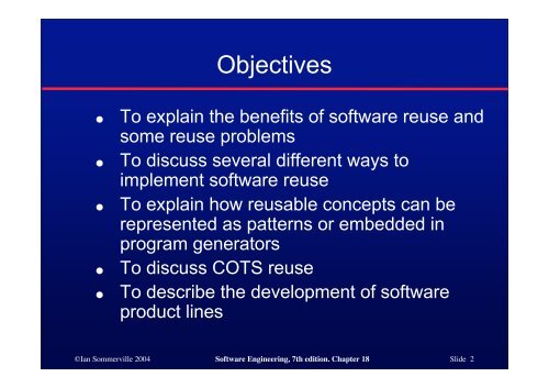 Software Reuse - Ian Sommerville