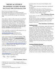 music & liturgy planning guide year b - Diocese of Crookston