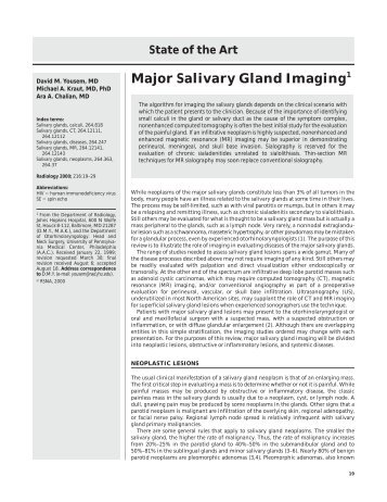 Major Salivary Gland Imaging1