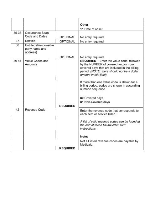 Iowa Medicaid Enterprise UB-04 Claim Form Health Insurance ...