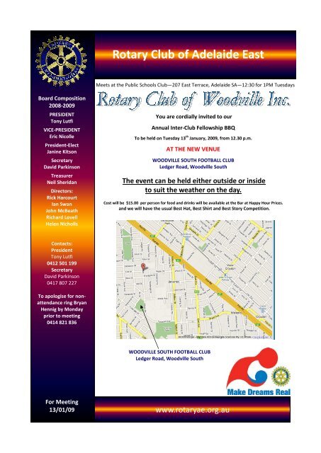 Rotary Club of Adelaide East - Rotary Adelaide East