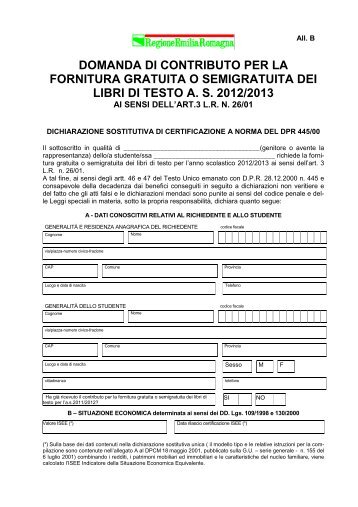 modulo domanda contributo libri di testo.pdf - Comune di Concordia ...