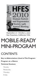 MOBILE-READY - Human Factors and Ergonomics Society