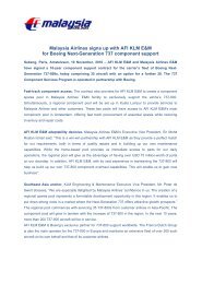 Malaysia Airlines signs up with AFI KLM E&M for Boeing Next ...