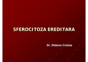 SFEROCITOZA EREDITARA - Medikal.ro