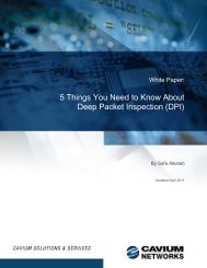 5 Things You Need to Know about Deep Packet Inspection ... - Cavium