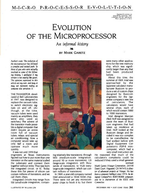 History of Micro-Computers - The MESSUI Place