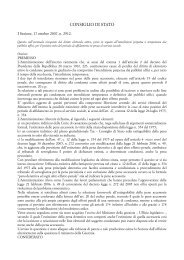 CONSIGLIO DI STATO - I Sezione, 17 ottobre 2007, n. 2912/07