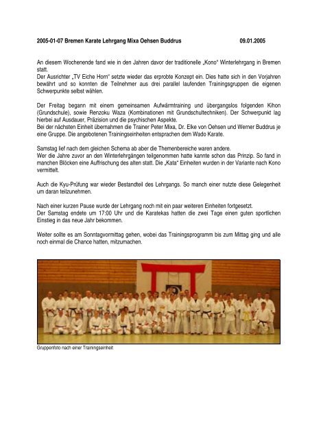 2005-01-07 Bremen Karate Lehrgang Mixa Oehsen Buddrus 09.01 ...