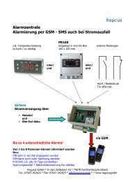 Alarmzentrale Alarmierung per GSM - SMS auch bei Stromausfall