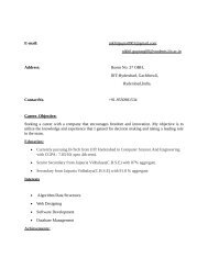 Resume - International Institute of Information Technology ...