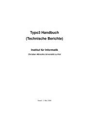 Typo3 Handbuch (Technische Berichte) - Institut für Informatik ...