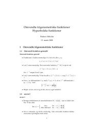 Omvendte trigonometriske funktioner Hyperbolske funktioner