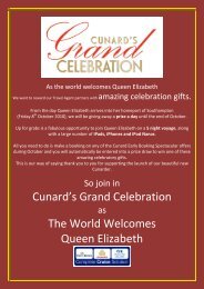 Cunard's Grand Celebration The World Welcomes Queen Elizabeth