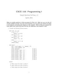 Exam #2 sample questions - TAMU Computer Science Faculty Pages