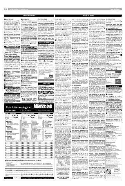 17. November 2012 - Berliner Abendblatt
