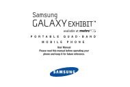 MetroPCS SGH-T599N Samsung Galaxy EXHIBIT User Manual