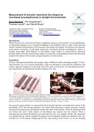 Measurement of acoustic resonance line shapes by microbead ...