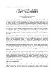 Kashmir from Mirpur - Centre for Applied South Asian Studies ...