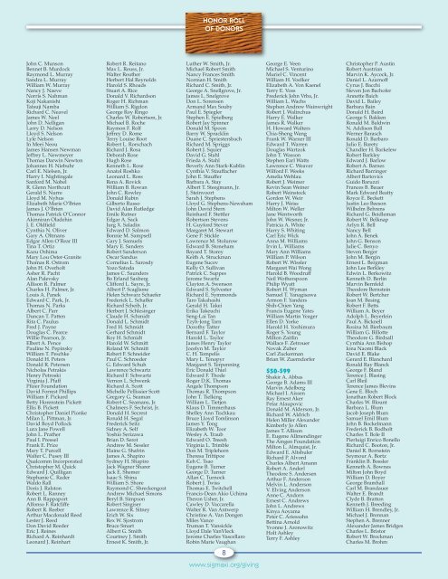 SX DevelDonorFINAL.indd - The Sigma Xi Fund