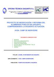 oficina tÃ©cnica sagunto sl proyecto de modificaciÃ³n y reforma del ...