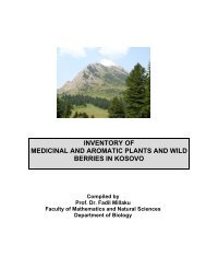 Inventory of MAP species in Kosovo, Millaku F ... - HELVETAS